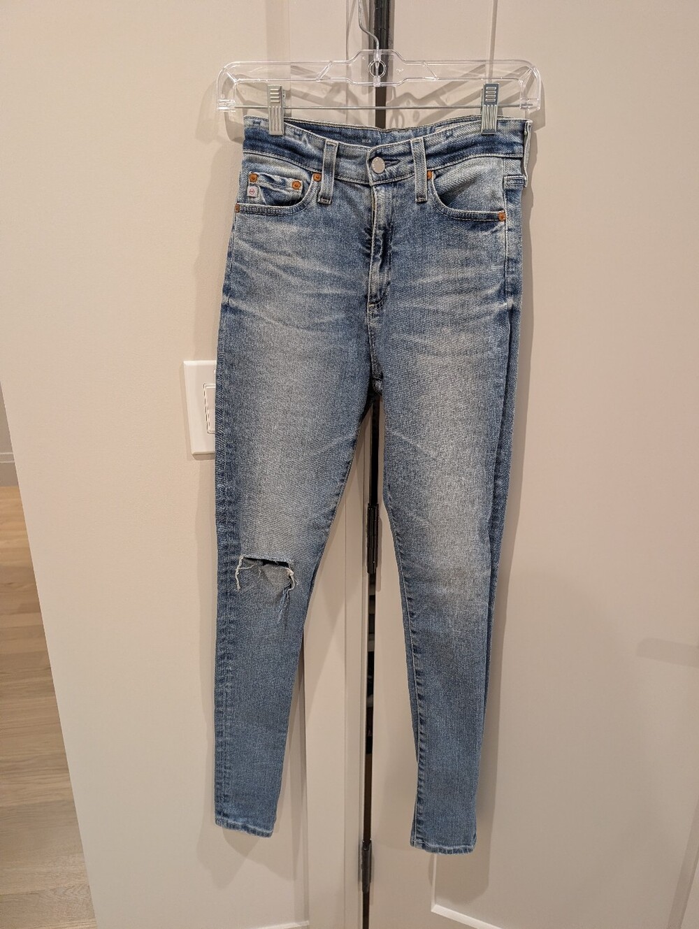 AG Mila Super High Rise Skinny Jeans Blue 26R